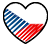 Logo of desitkanejseznamek.com Czech Republic, Heart Shaped Image of Czech Republic flag.