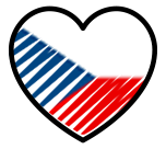 Logo of desitkanejseznamek.com - Czech Republic, Heart Shaped Image of Czech Republic flag.